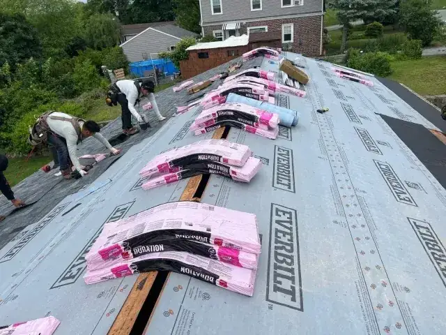 Roof work in progress