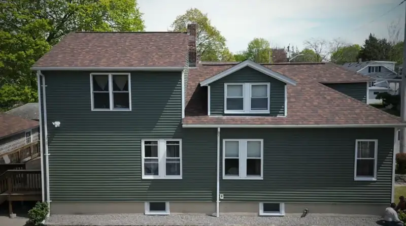 Siding project on a Rhode Island home